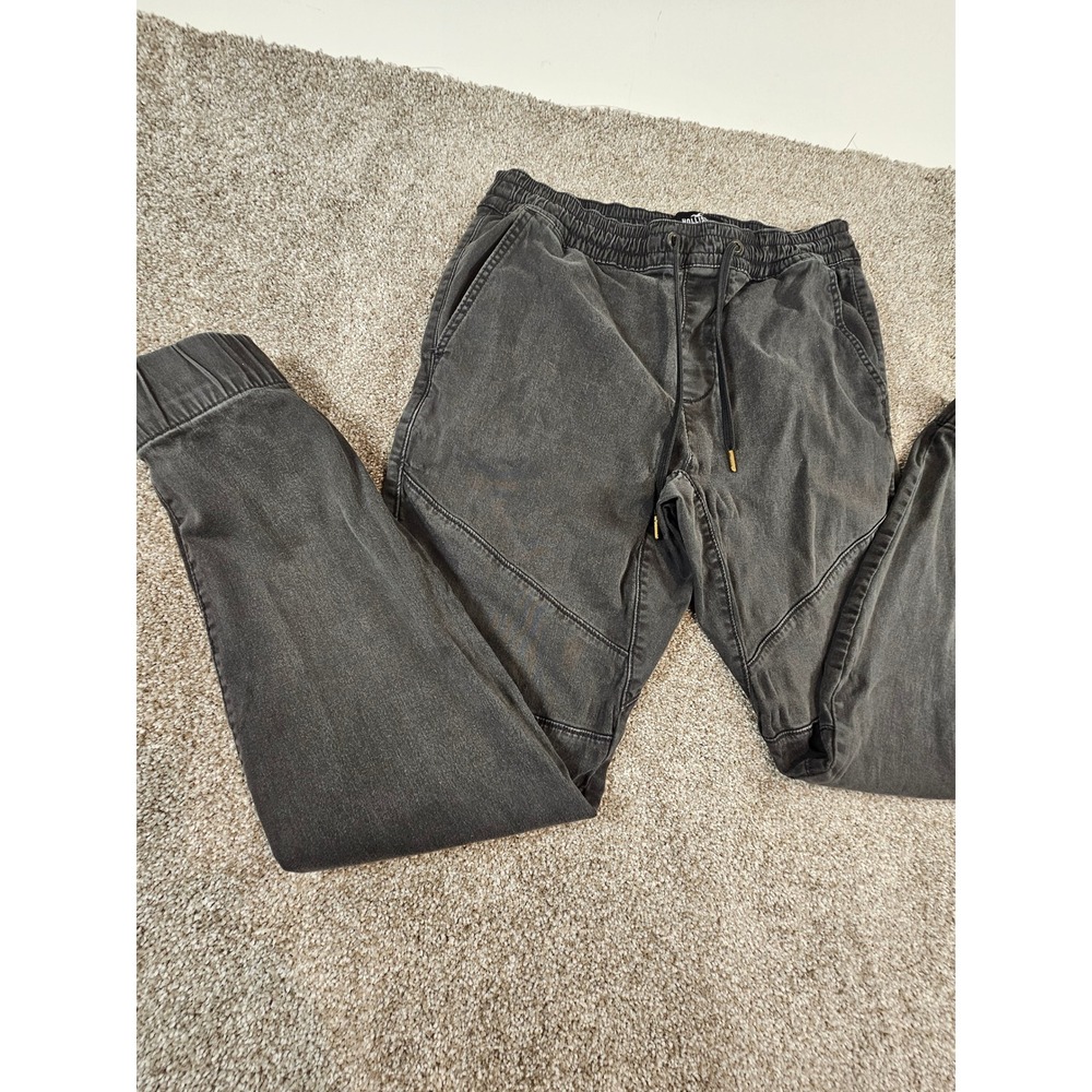 Hollister Advanced Stretch Skinny Jogger Mens Medium Washed Black Gray Pants - Picture 10 of 16